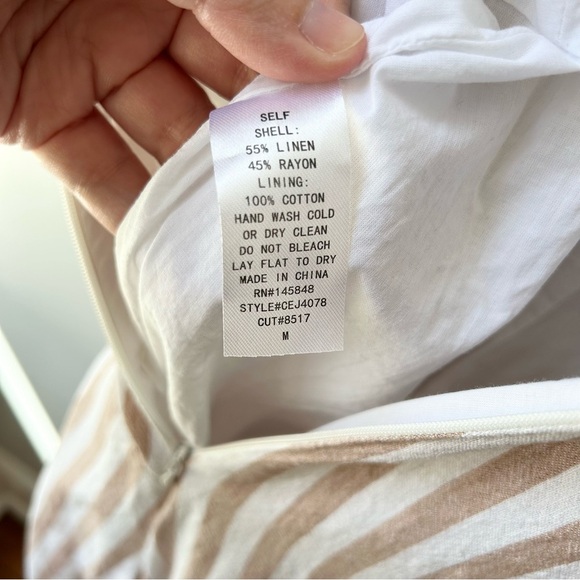 Everly women’s striped tie shoulder jumpsuit - Picture 8 of 8